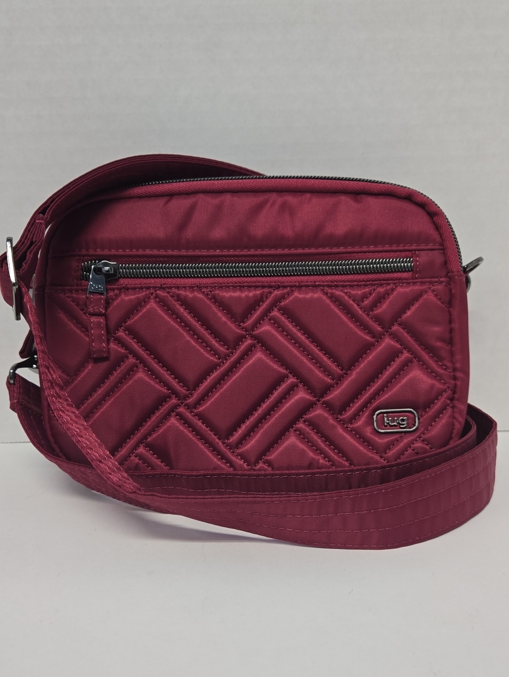 Lug Super Coupe 2 Crossbody Bag Raspberry Magenta NWOT 8"x6"x2"